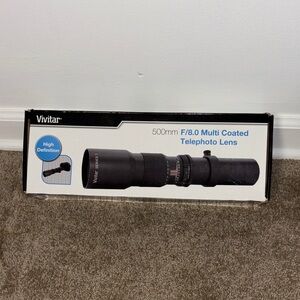 Vivitar 500mm F/8.0 Multi Coated Telephoto Lens - Black